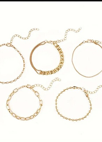  Beden Gold Küba bileklik set 5adet 