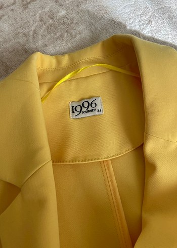 Diğer Sarı Düğmeli Kadın Blazer Ceket