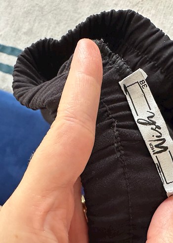 Diğer Siyah Düz Kadın Spor Kumaş Pantolon