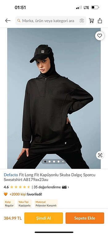 defacto fit tunik