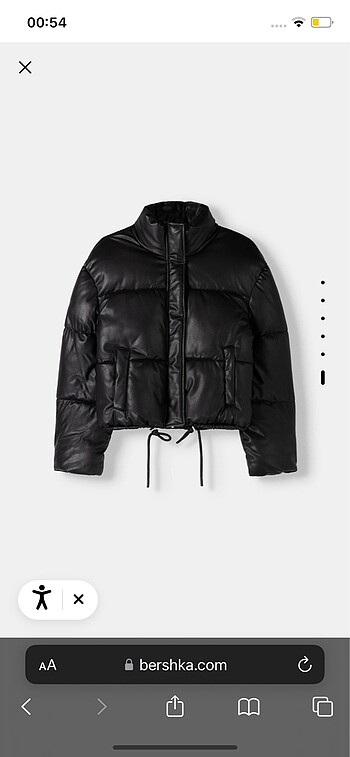 s Beden siyah Renk bershka siyah şişme mont
