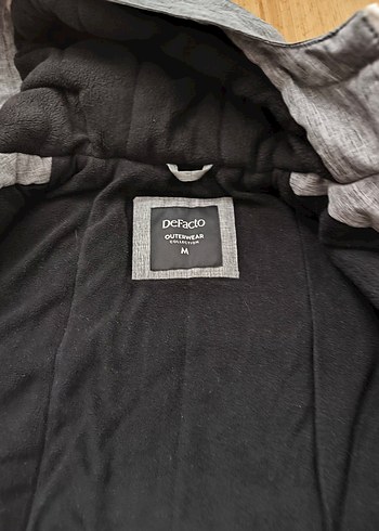 Kapüşonlu Gri Siyah Erkek Mont - Görsel 3