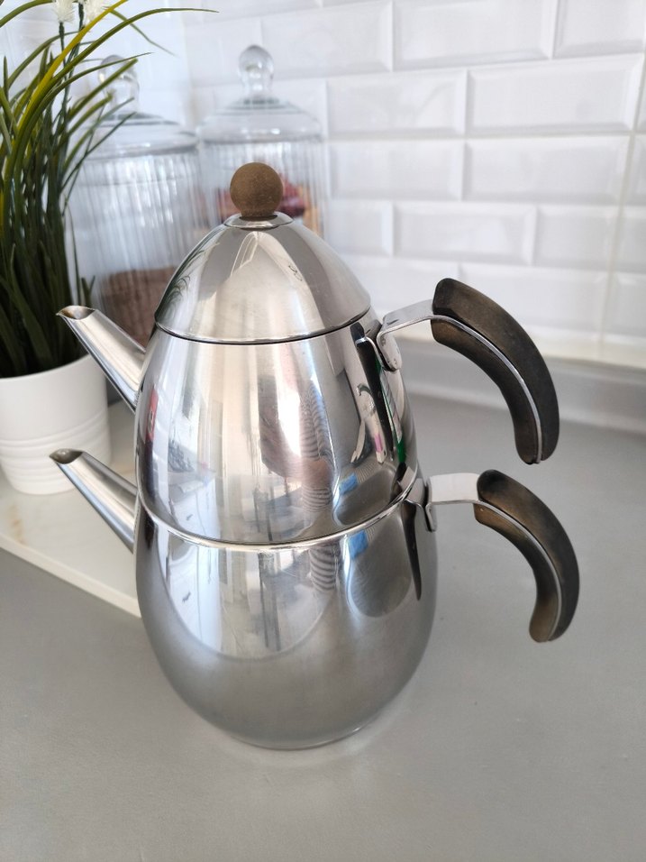 Gri Çelik Çaydanlık karaca - Görsel 2