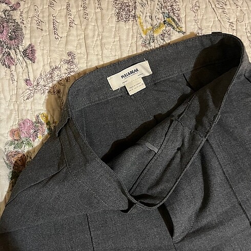 Pull and Bear PULLBEAR GRİ PANTOLON PALAZZO