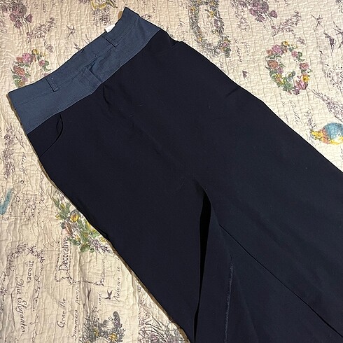 Zara Zara Midi Lacivert Yırtmaçlı Etek