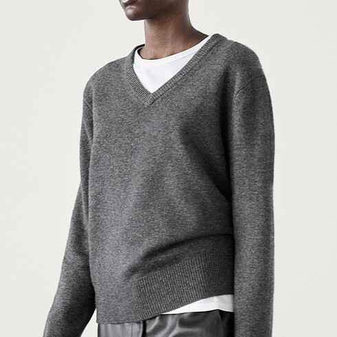 Massimo Dutti Massimo ? Yün Kazak Gri