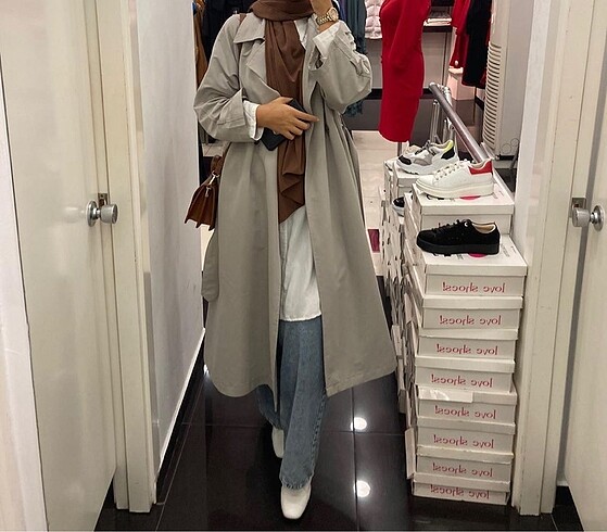 diğer Beden gri Renk Trençkot