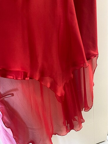 Abiye kırmızı elbise - Görsel 2