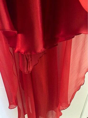 Abiye kırmızı elbise - Görsel 5
