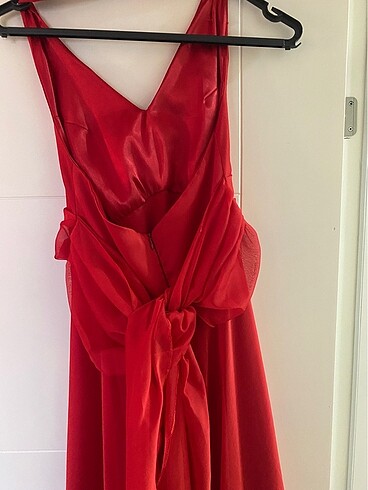 Abiye kırmızı elbise - Görsel 6