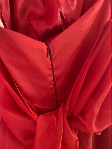 Abiye kırmızı elbise - Görsel 8