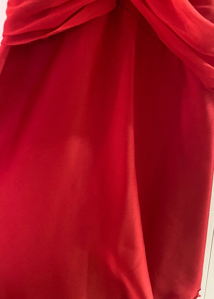 Abiye kırmızı elbise - Görsel 4