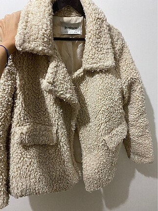 Peluş mont stradivarius