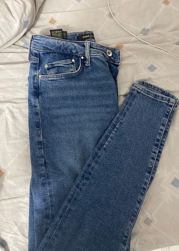 Kadın Mavi Denim Midi Jean Pantolon