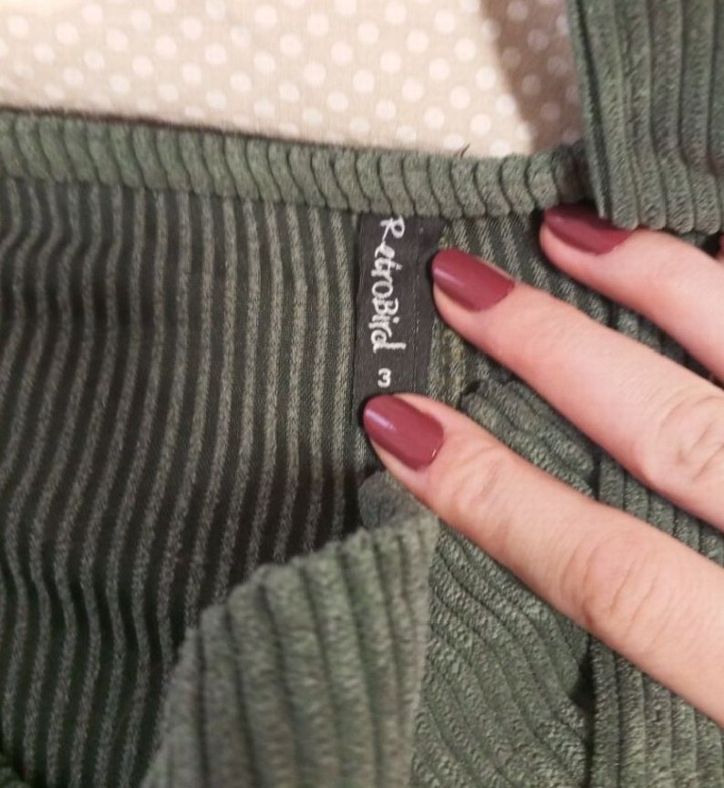 haki kadın salopet kadife. L - Görsel 4