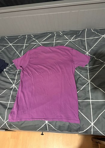 Mor Baskılı Kısa Kollu ERKEK t-shirt - Görsel 2