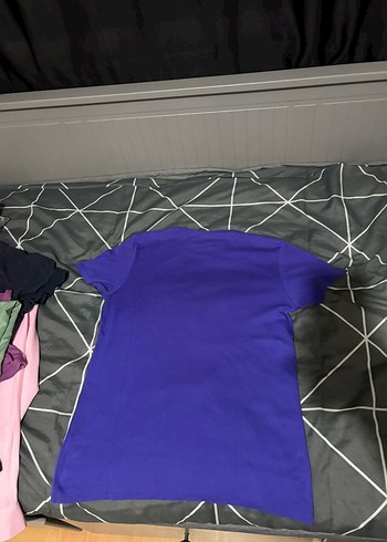 Mor Baskılı Erkek Tişört, Kısa Kollu, Dar Kesim - Görsel 3