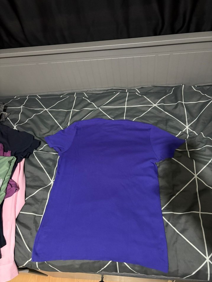 Mor Baskılı Erkek Tişört, Kısa Kollu, Dar Kesim - Görsel 3