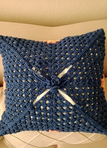 Kırlent kılıfı, tığ işi.. - Görsel 2