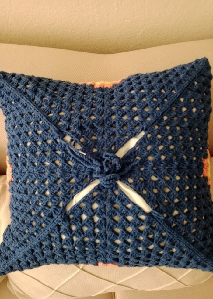 Kırlent kılıfı, tığ işi.. - Görsel 2