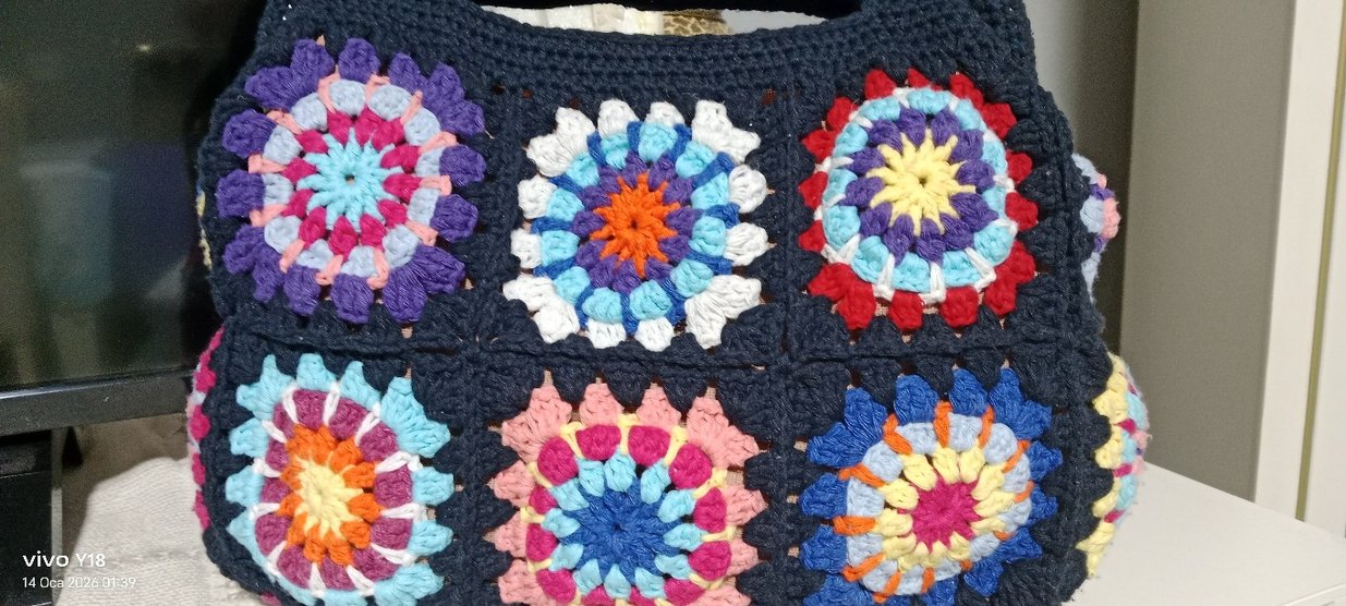 Çanta.. gizli burslu.. koton iple örüldü.. - Görsel 2