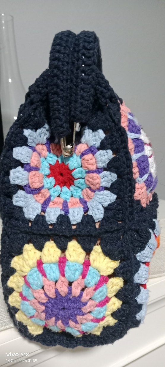 Çanta.. gizli burslu.. koton iple örüldü.. - Görsel 3