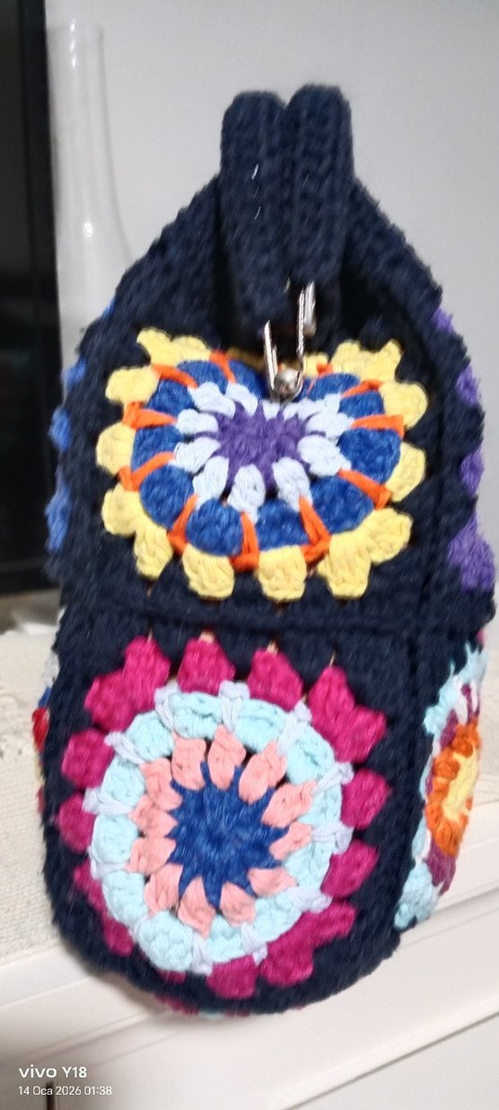 Çanta.. gizli burslu.. koton iple örüldü.. - Görsel 4