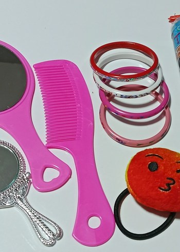 Renkli Elastik Saç Bantları ve Tarak Seti - Görsel 2