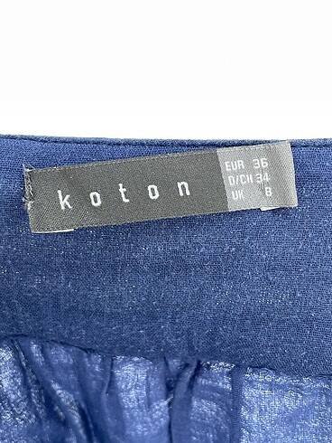 36 Beden lacivert Renk Koton Mini Etek %70 İndirimli.
