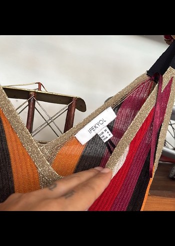 m Beden çeşitli Renk Çizgili, Askılı, Uzun Bohem Elbise