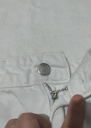 koy şort beyaz kadın - Görsel 4