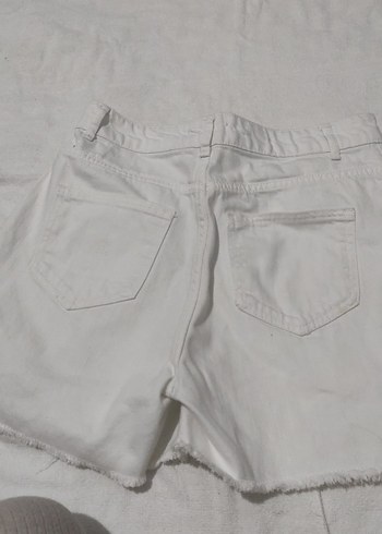 koy şort beyaz kadın - Görsel 6