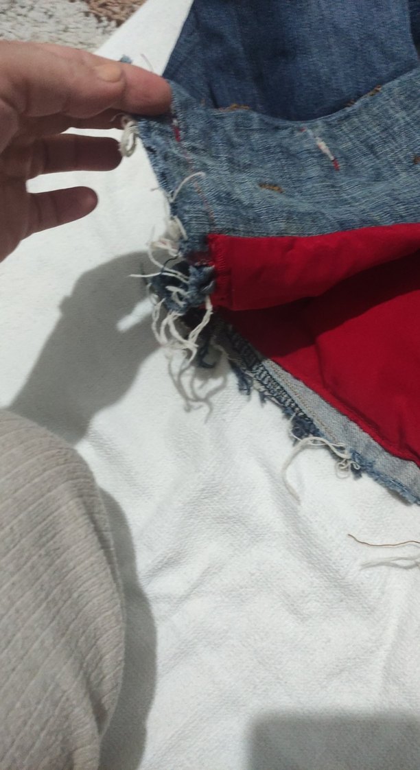 Düğmeli Desenli Kadın Kot Ceket - Görsel 5