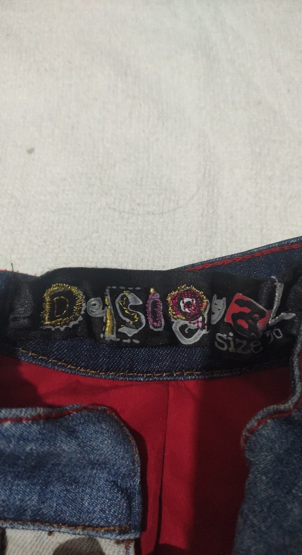 Düğmeli Desenli Kadın Kot Ceket - Görsel 3