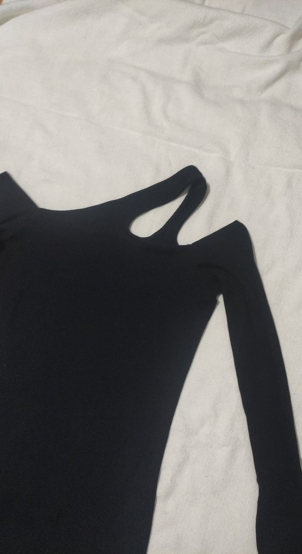 Uzun Kollu Siyah Uzun Elbise - Görsel 2