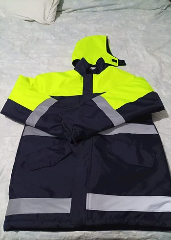 Sarı Siyah Kısa Fermuarlı Street Wear Mont - Görsel 4