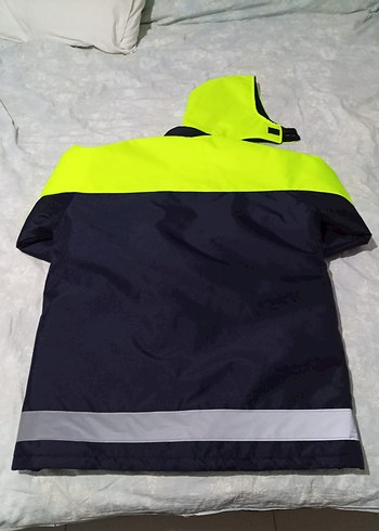 Sarı Siyah Kısa Fermuarlı Street Wear Mont - Görsel 2