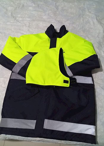 Sarı Siyah Kısa Fermuarlı Street Wear Mont - Görsel 3