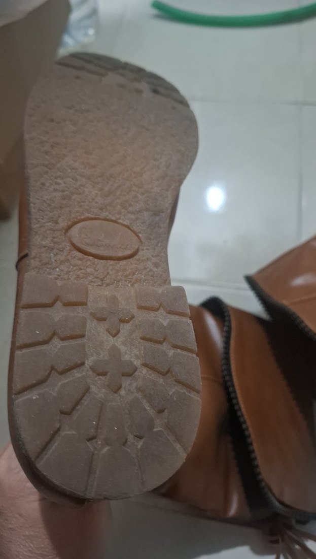 Kadın Kahverengi Deri Biker Dizüstü Bot - Görsel 4