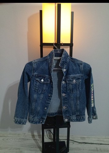 Düğmeli Lacivert kız çocukDenim Ceket