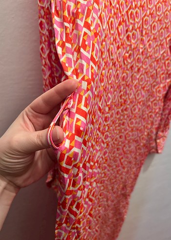 Mizalle Kadın Desenli Kuşaklı Uzun Elbise - Görsel 5