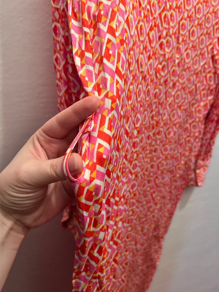 Mizalle Kadın Desenli Kuşaklı Uzun Elbise - Görsel 5