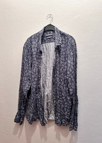 Gri Erkek Keten Gömlek - Görsel 4