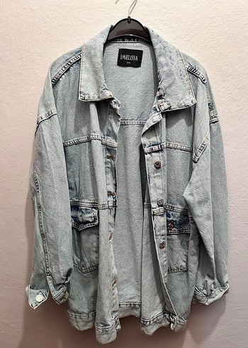 Gri Düğmeli Kadın Denim Ceket - Görsel 3