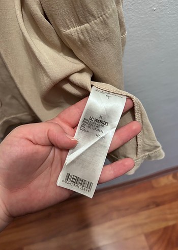 Bej Oversize Keten Kadın Kimono - Görsel 6