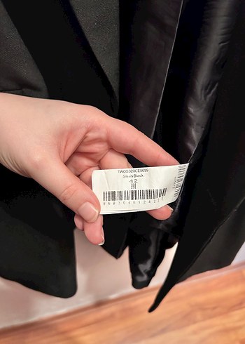 Siyah Düğmeli Kadın Blazer Ceket - Görsel 5