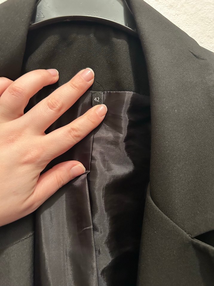 Siyah Düğmeli Kadın Blazer Ceket - Görsel 4