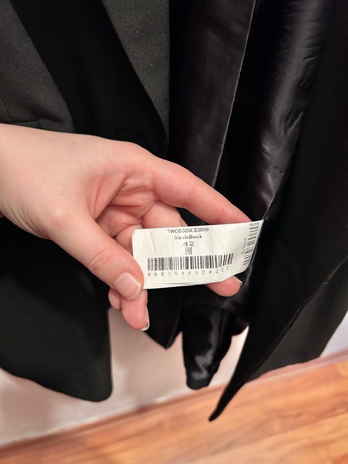 Siyah Düğmeli Kadın Blazer Ceket - Görsel 5