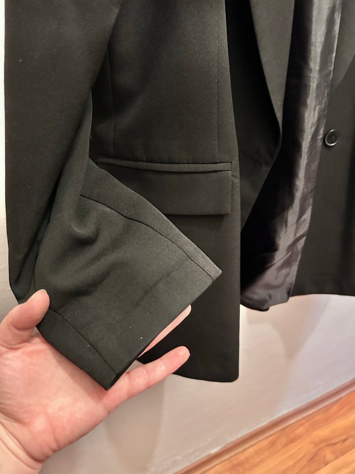 Siyah Düğmeli Kadın Blazer Ceket - Görsel 3