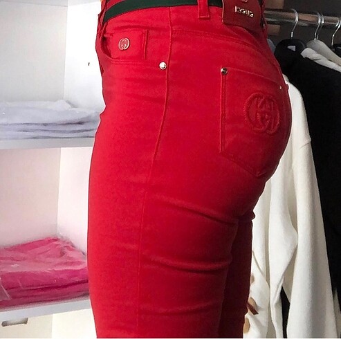 Kırmızı spor pantolon - Görsel 3